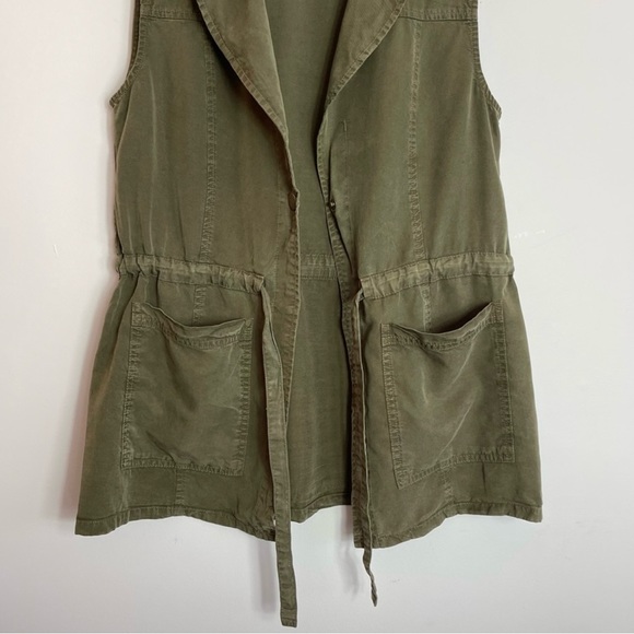 Sanctuary Olive Green Sleeveless Tie Vest - S - Picture 4 of 9